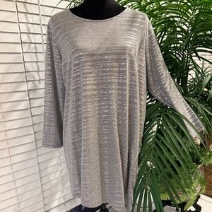 SILVER STRIPED TUNIC GOOD CONDITION XL